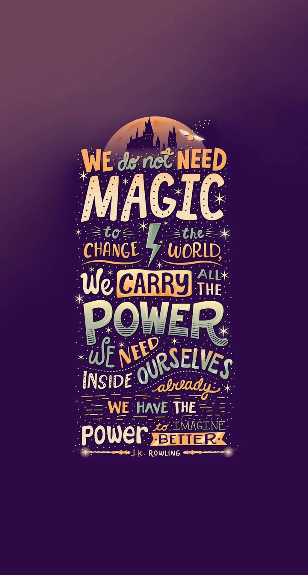Harry Potter We Do Not Need Magic Quotes Background