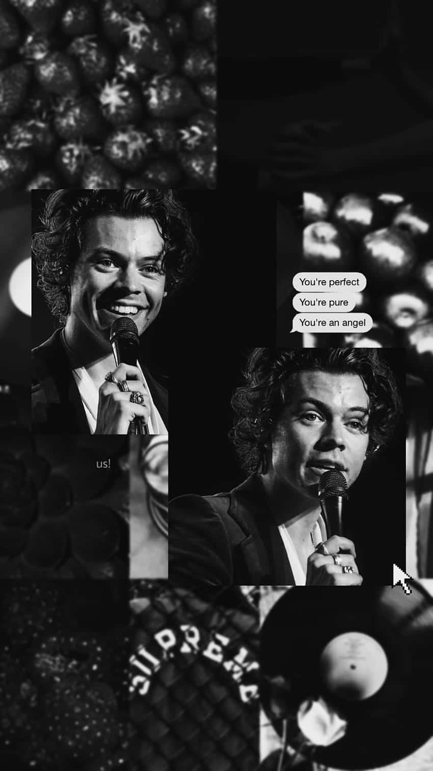 Harry Styles Black And White Mosaic