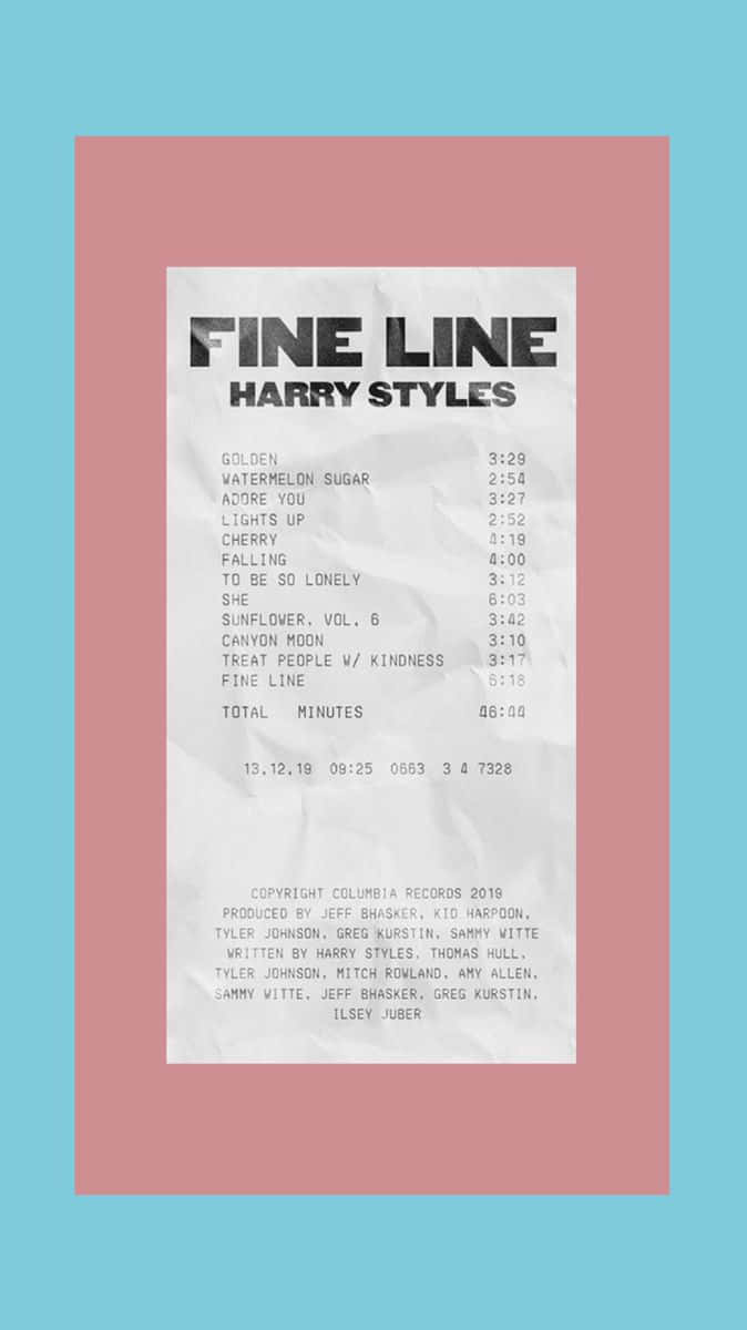 Harry Styles Fine Line Album Tracklist Background
