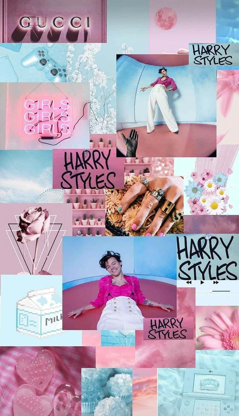 Harry Styles Fine Line Collage Background