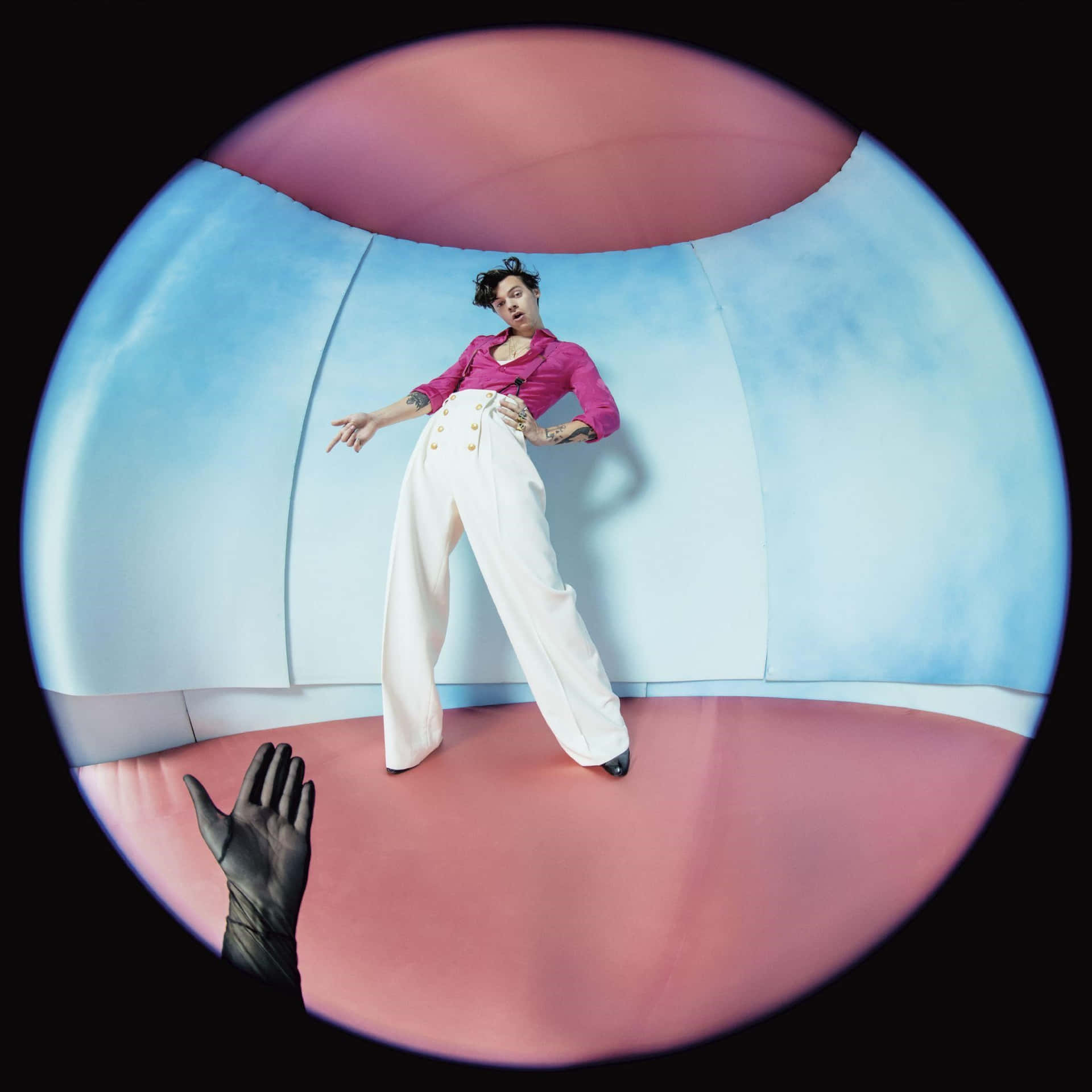 Harry Styles Fine Line Fisheye Portrait