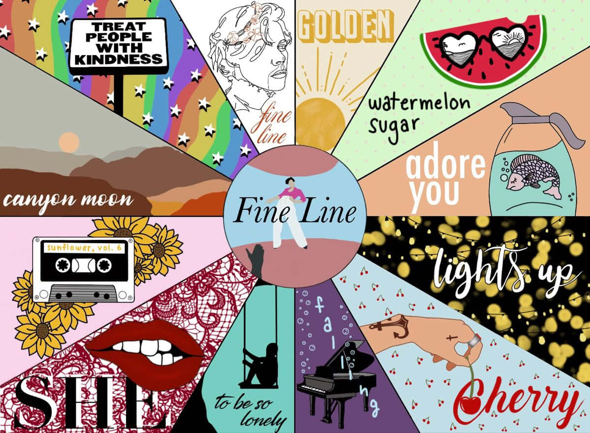 Harry Styles Fine Line Song Collage