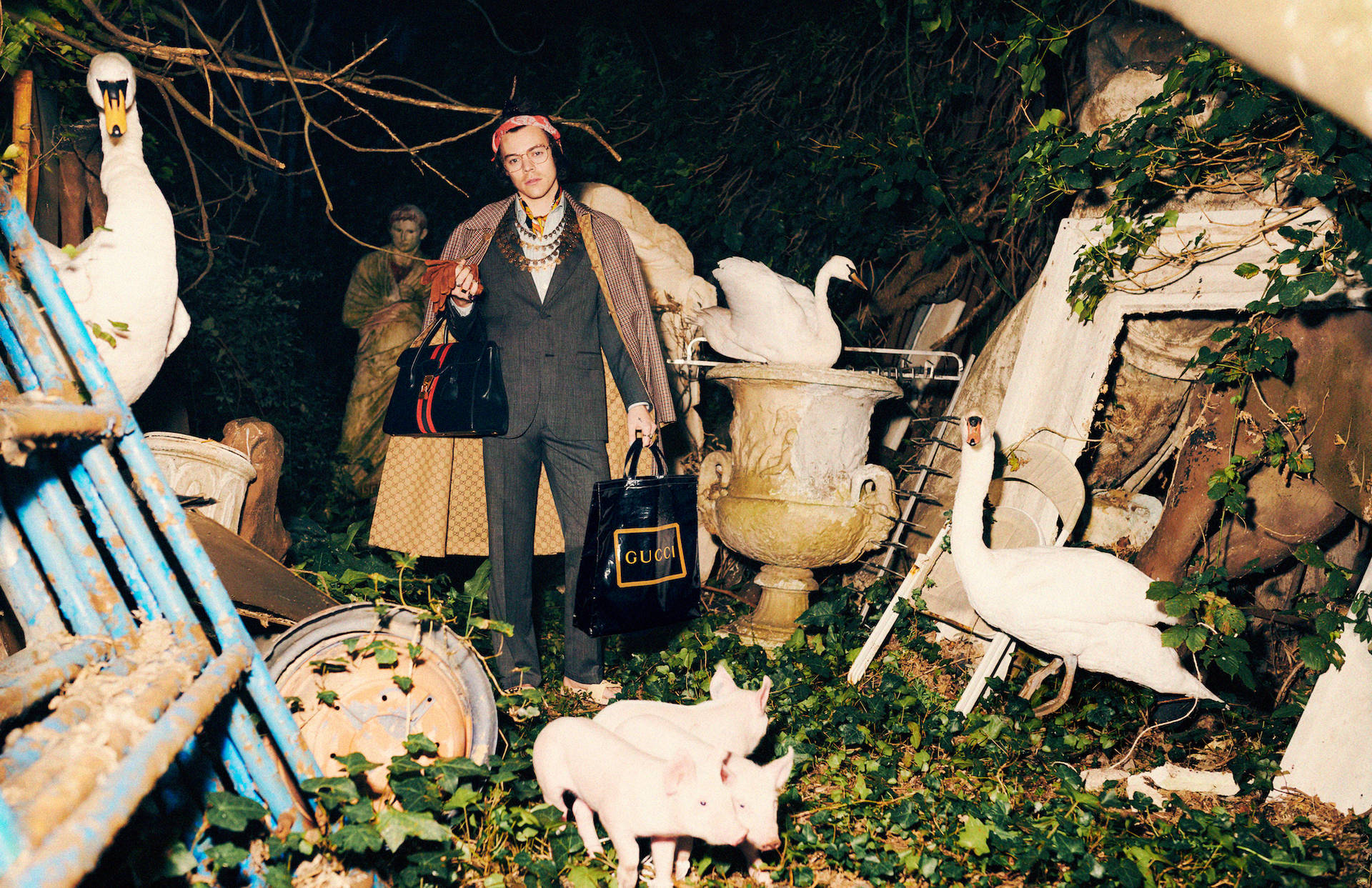 Harry Styles Gucci Photoshoot Background