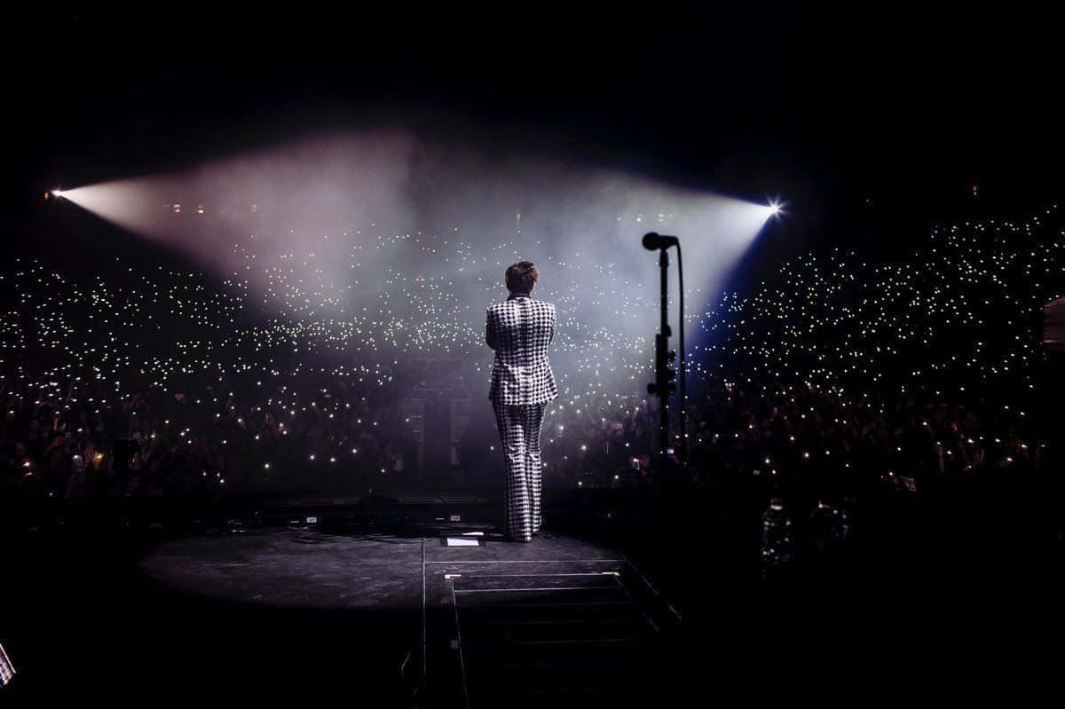 Harry Styles Laptop Audience Background