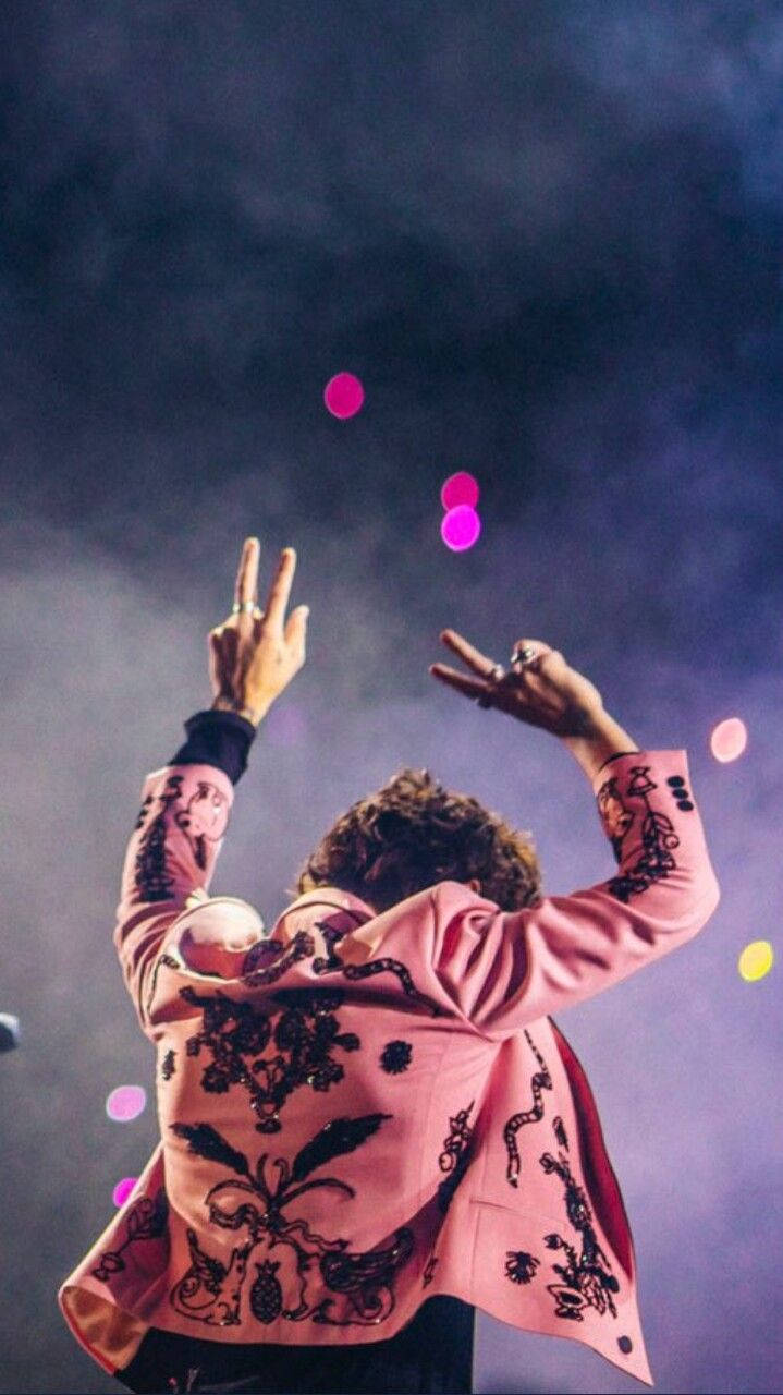 Harry Styles Peace Sign Background