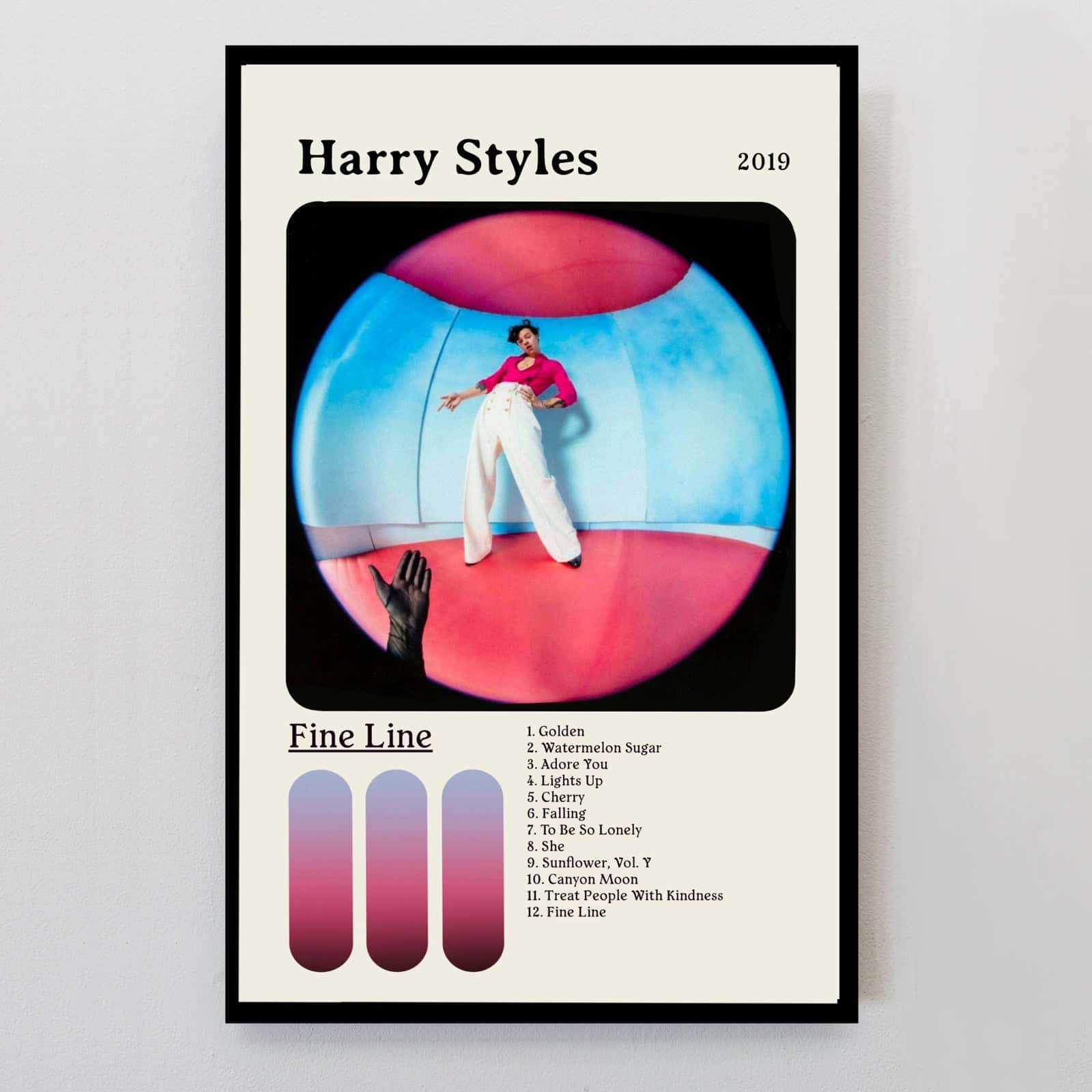 Harry Styles Strikes A Pose On The Cover Of His Self Titled Album. Background