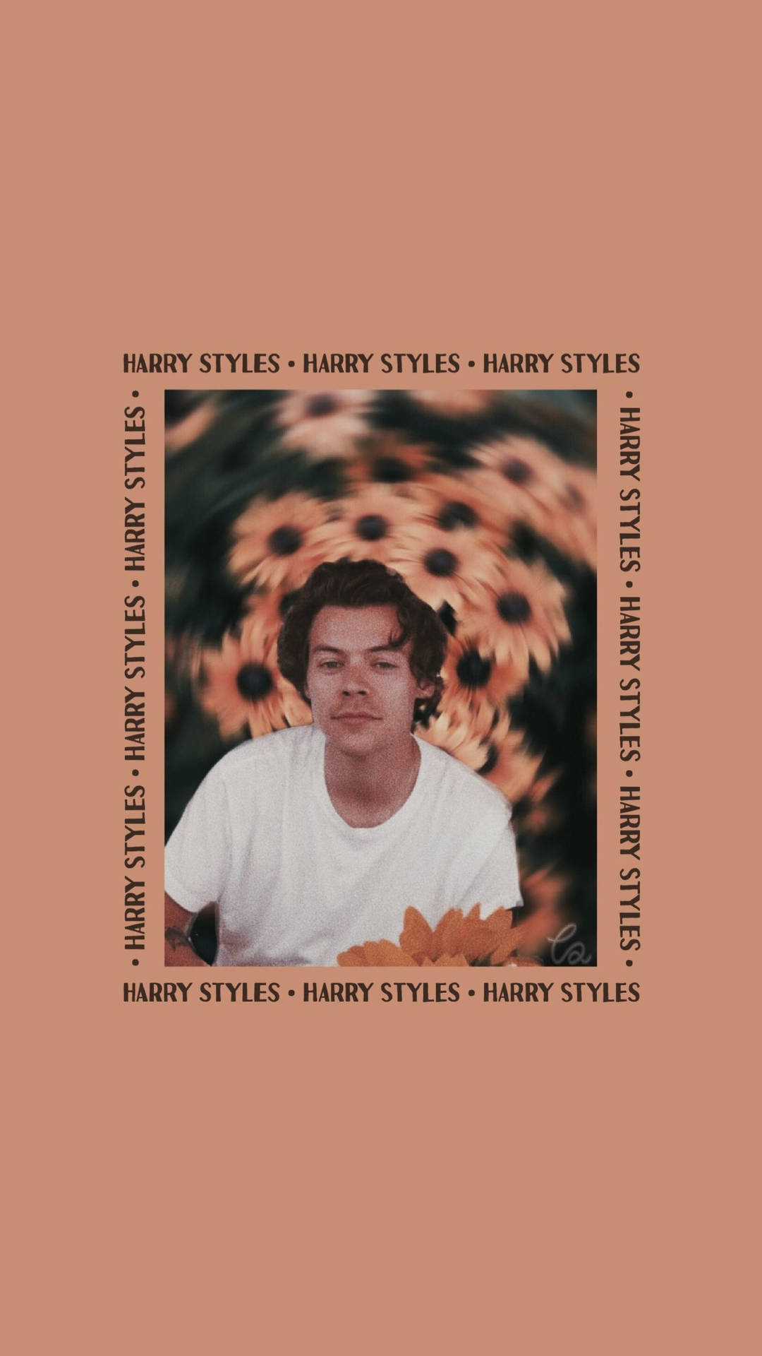 Harry Styles Sunflower Fanart Background