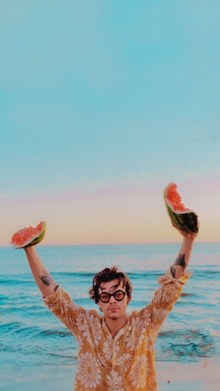Harry Styles Watermelon Sugar Background