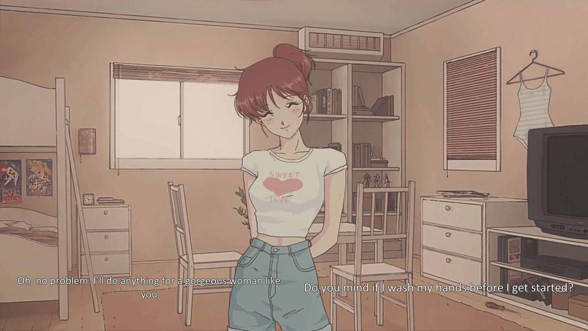 Haruka Amaikawa 90s Anime Aesthetic Desktop Background