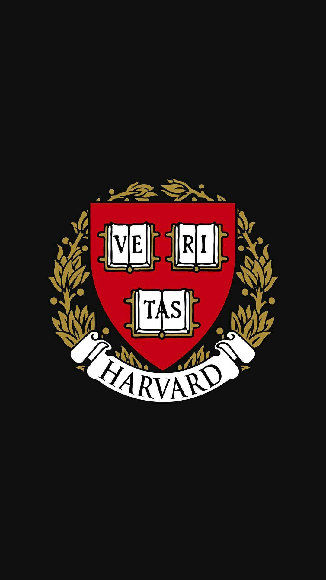 Harvard University Crest On Black Background