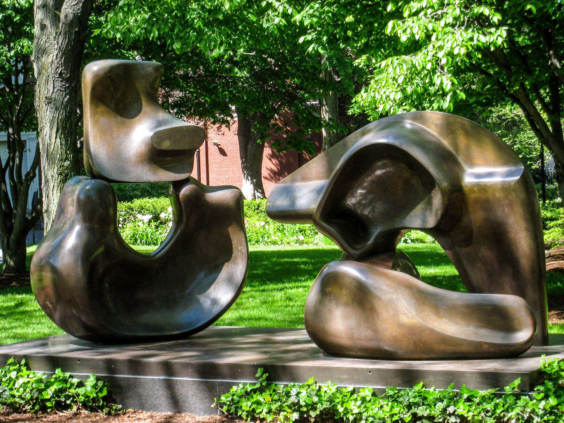 Harvard University Henry Moore Sculpture Background