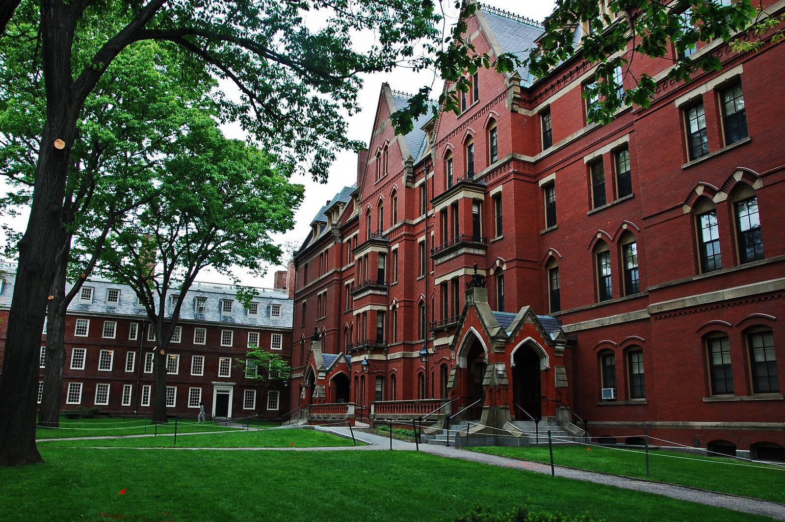 Harvard University Red Building Background