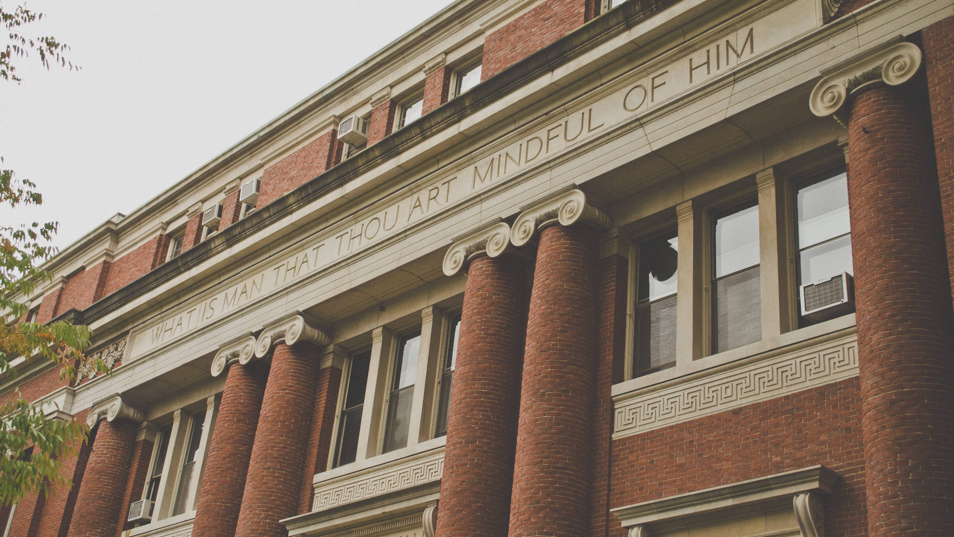 Harvard University's Emblematic Emerson Hall Background