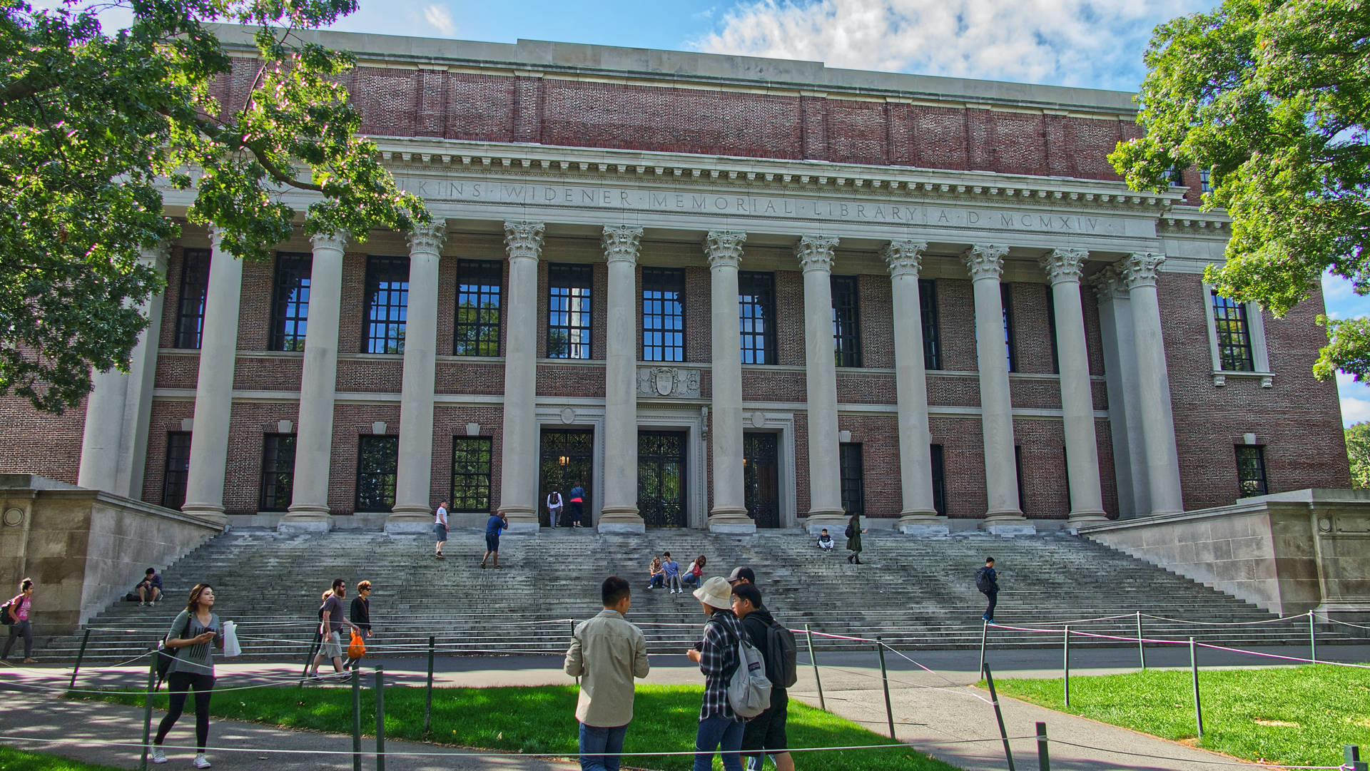 Harvard University Widener Library Entrance