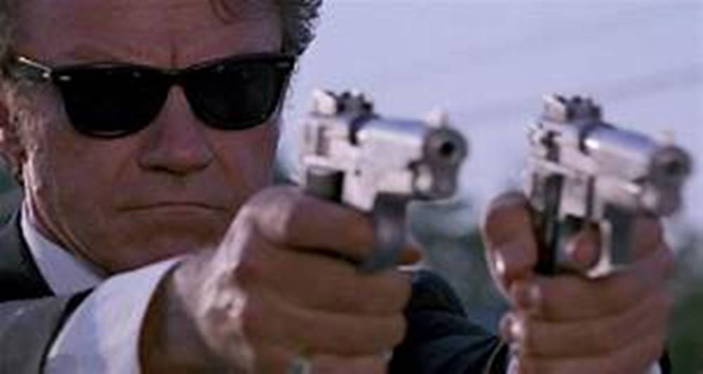 Harvey Keitel Holding Guns In Action