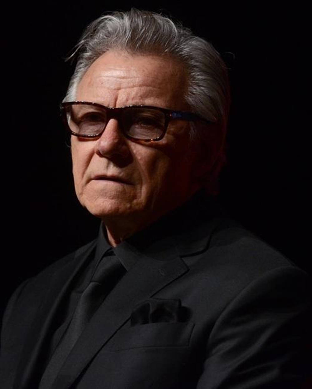 Harvey Keitel In Stylish All-black Ensemble Background