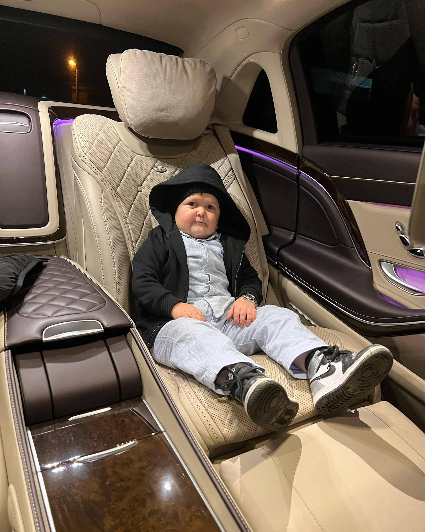 Hasbulla Sitting Luxury Car