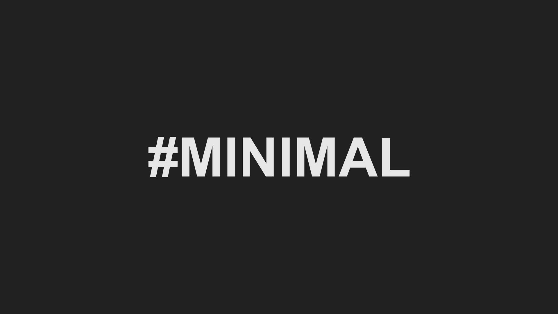 Hashtag Minimal Typography