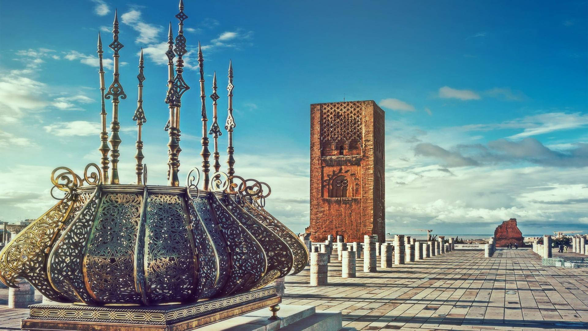 Hassan Tower In Morocco Background