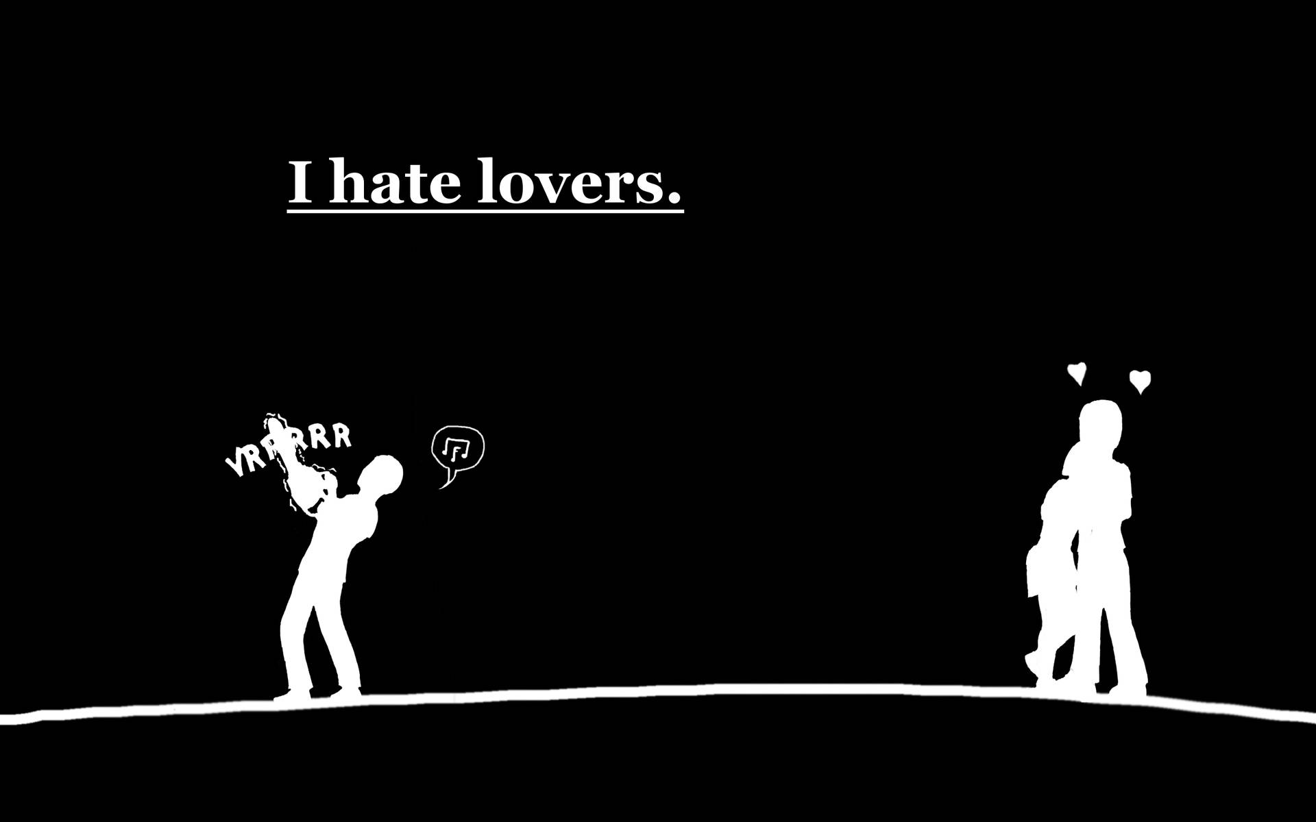 Hate Love Dark Humor Background
