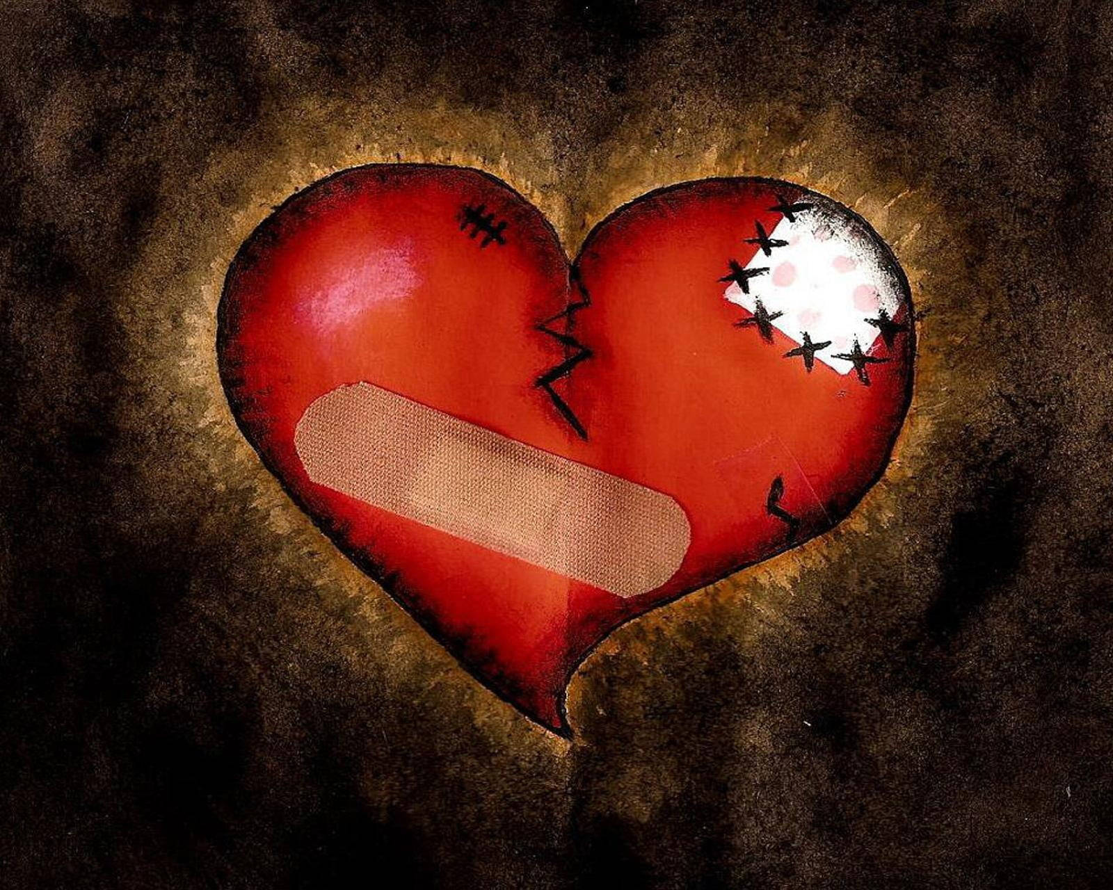Hate Love Wounded Heart Background