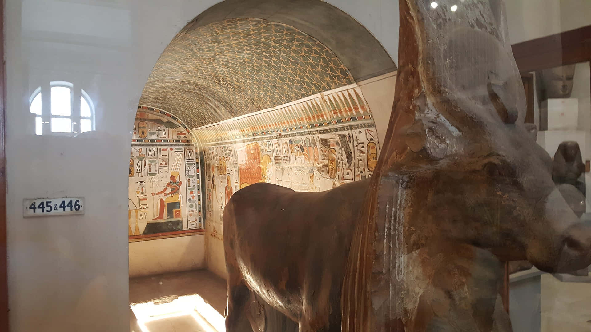 Hathor In The Form Of A Cow Inside The Egyptian Museum