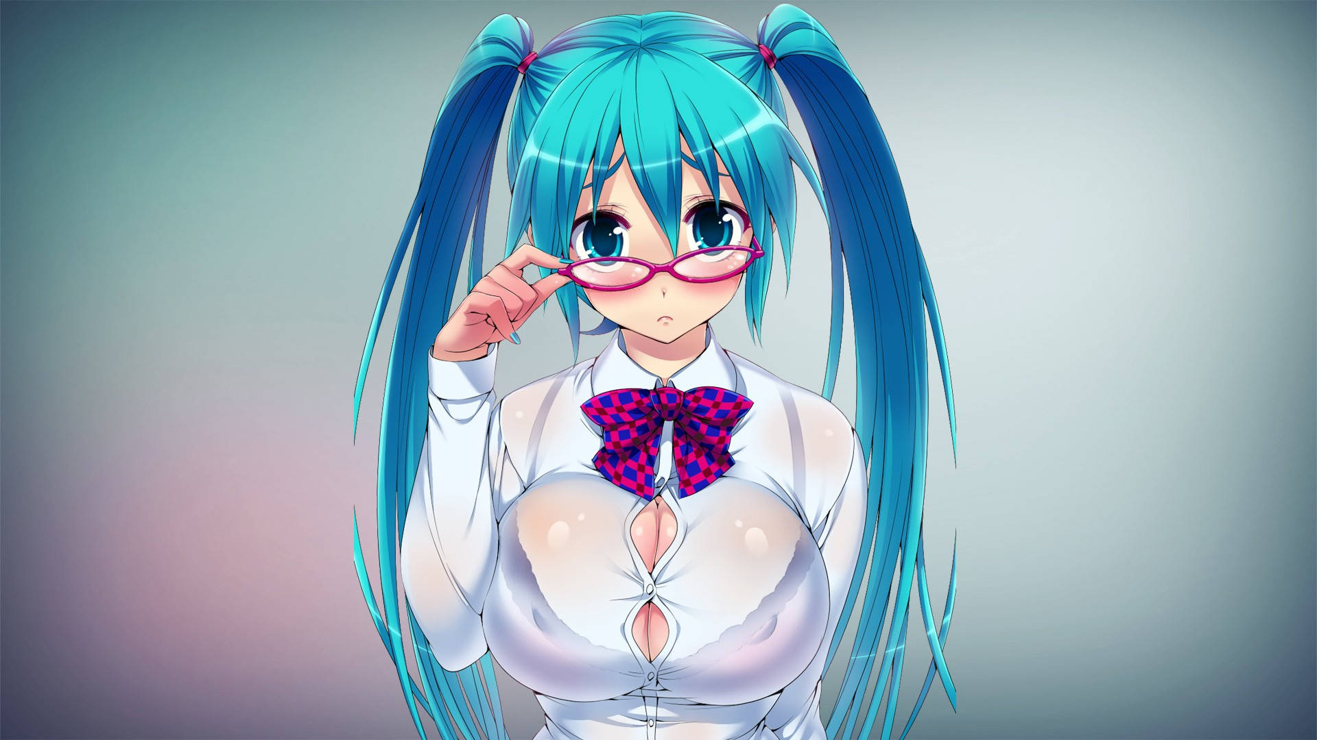 Hatsune Miku Girls Boobs Art Background