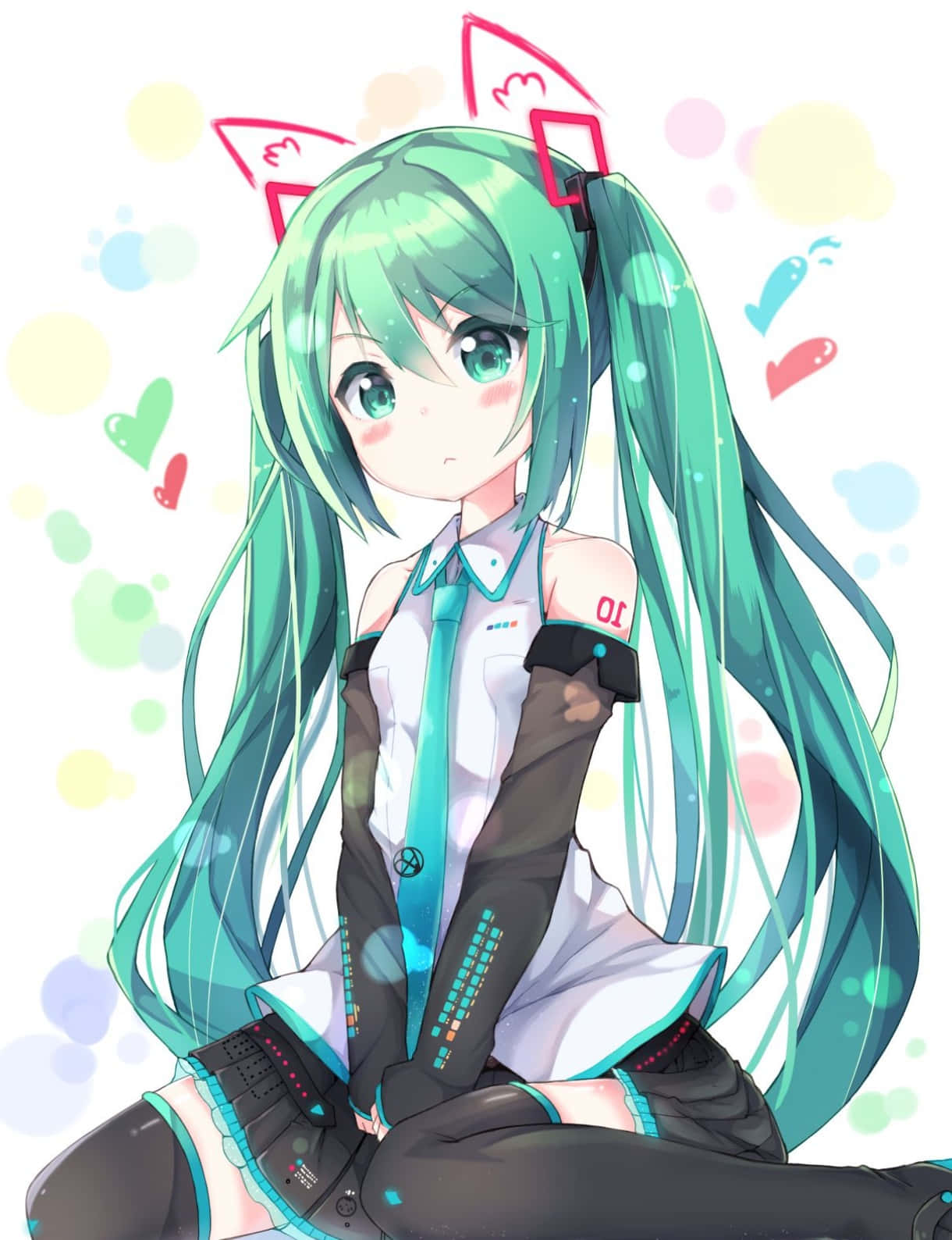 Hatsune Miku Virtual Idol Phone Background