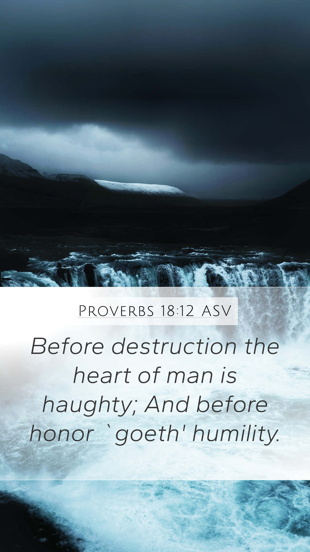 Haughty Bible Verse Waterfalls Background