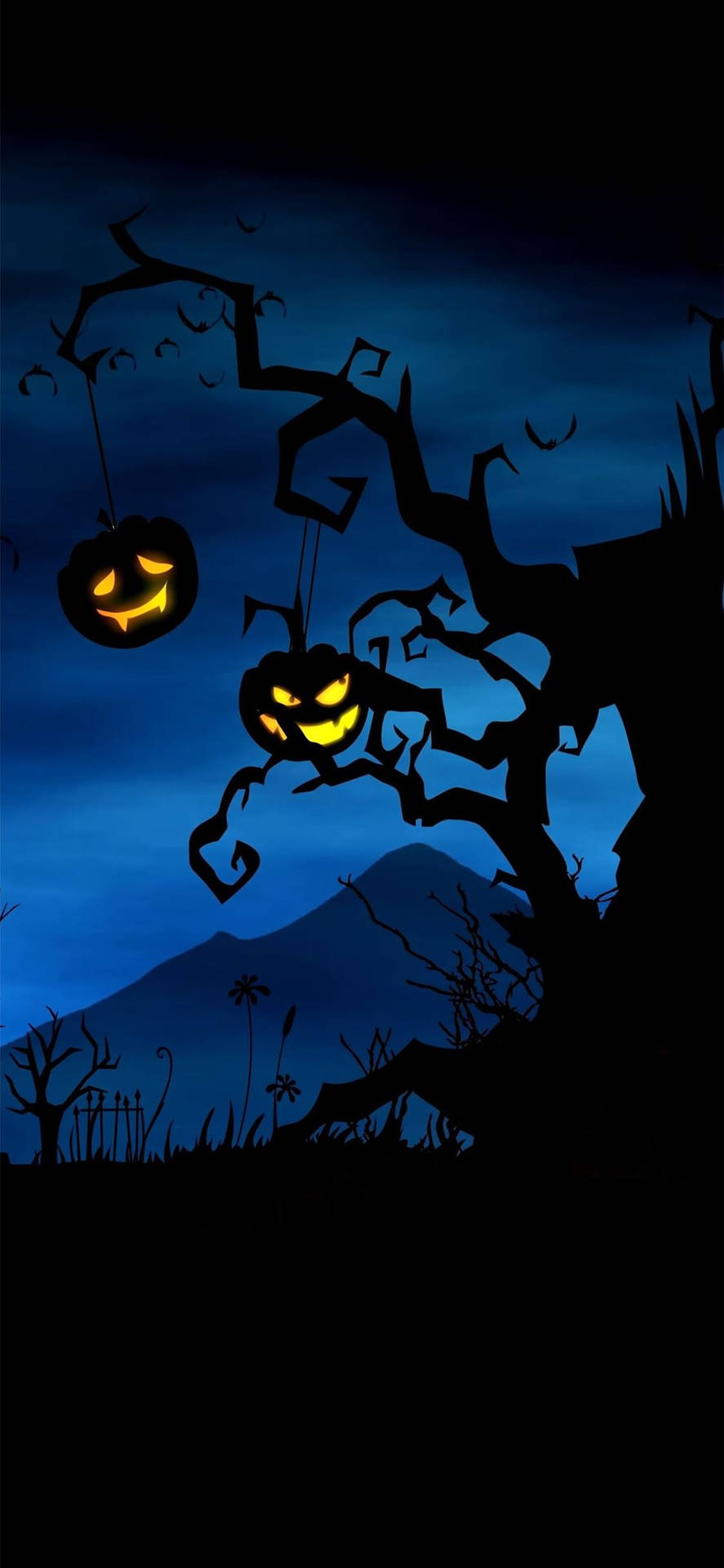 Haunted Forest Halloween Phone Background