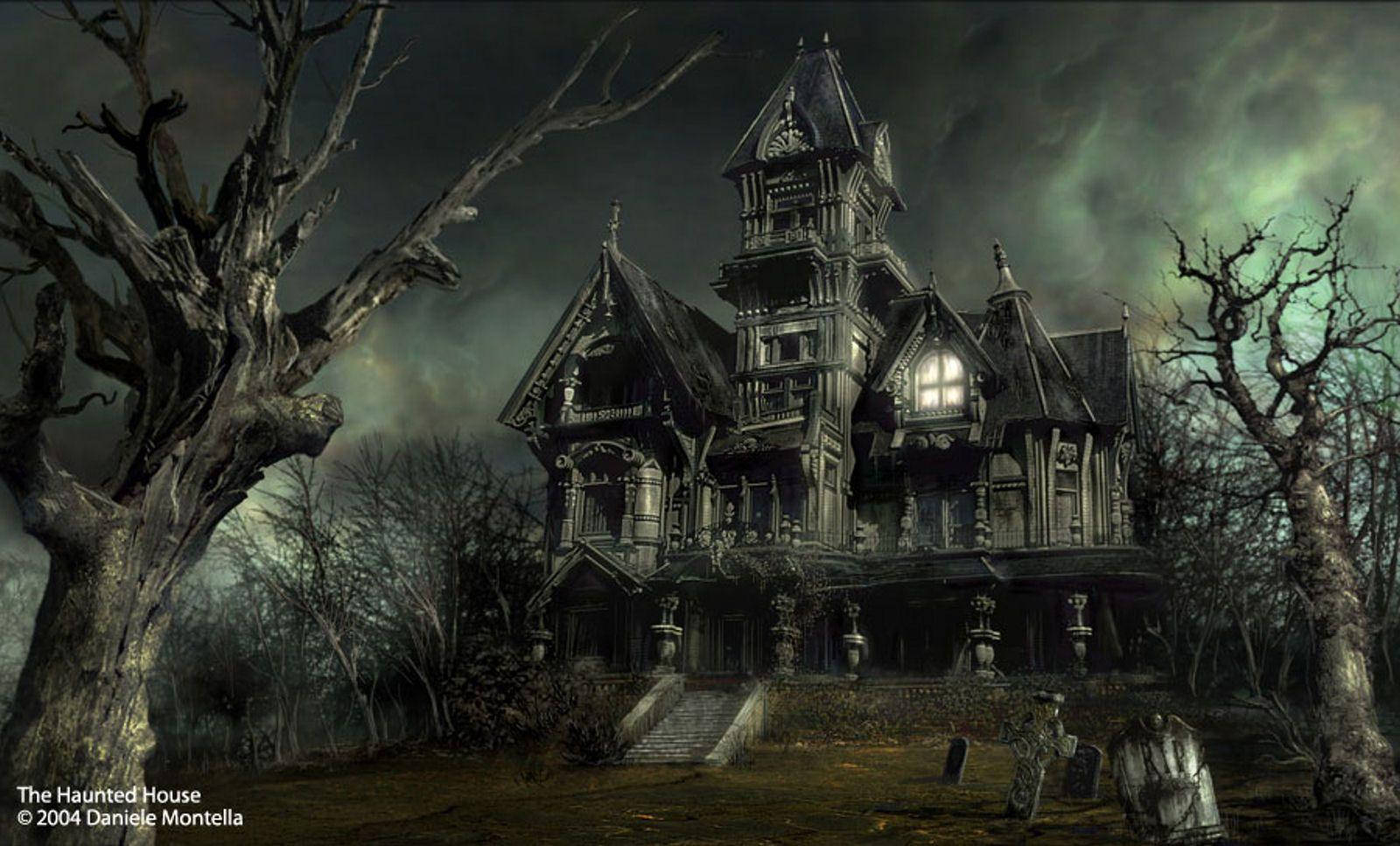 Haunted House Halloween 3d Background