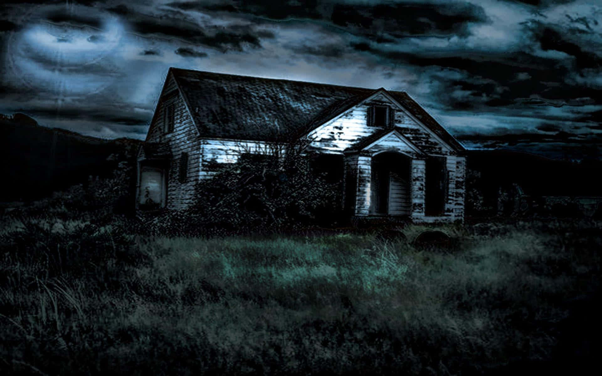 Haunted_ House_ Under_ Moonlight Background