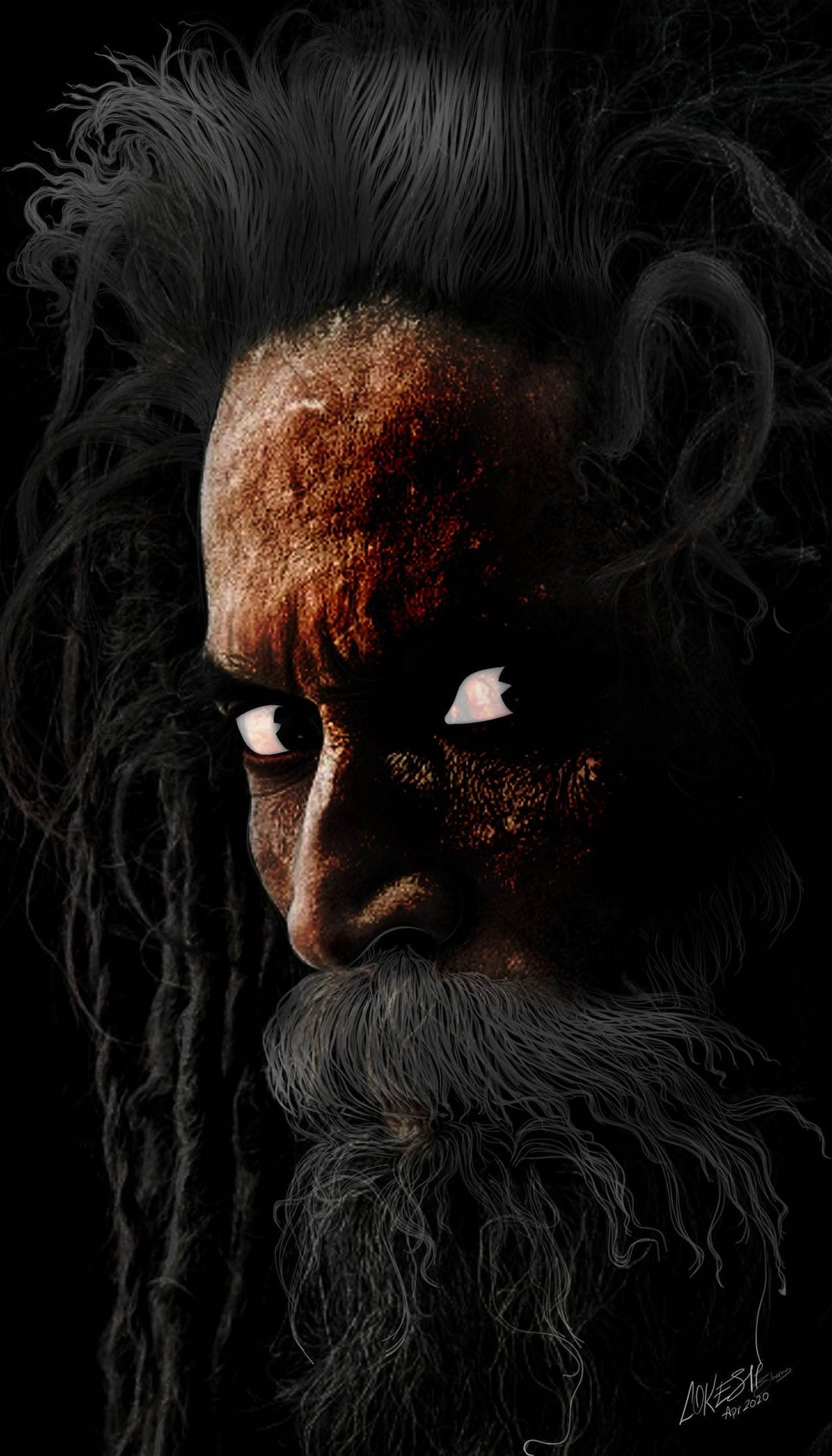 Haunting Aghori Glaring Artwork Background