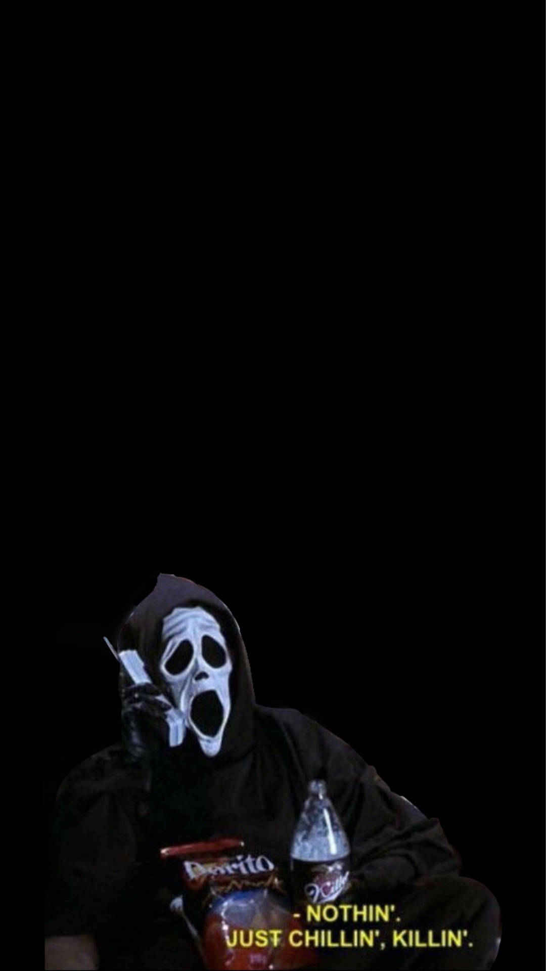 Haunting Portrait Of Ghostface From Scream Background
