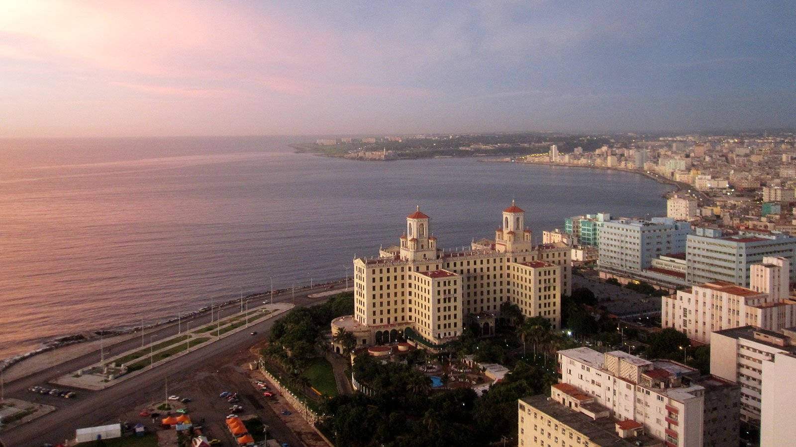 Havana Bay Sunset Background