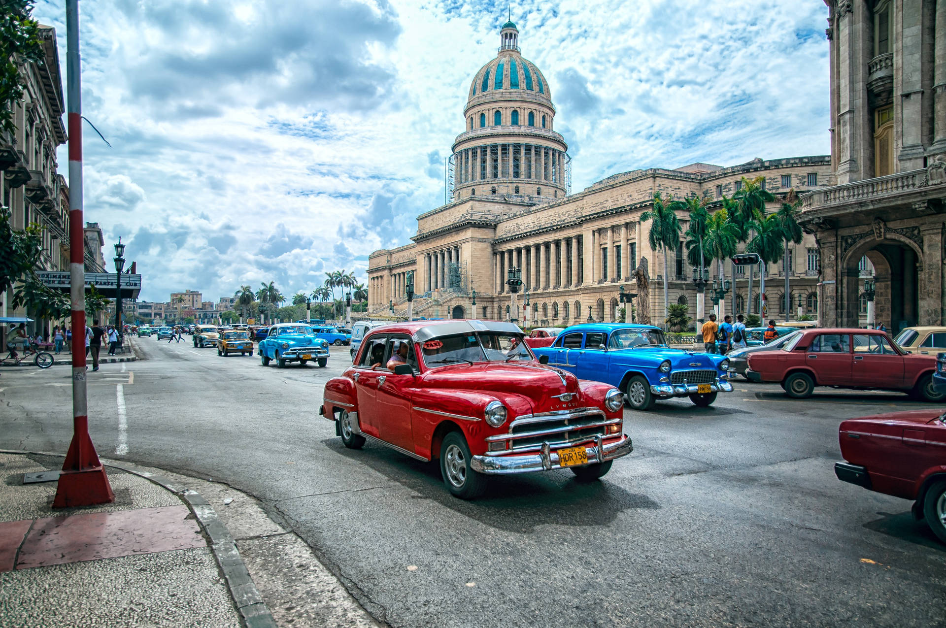 Havana Red Blue Yank Tanks Background