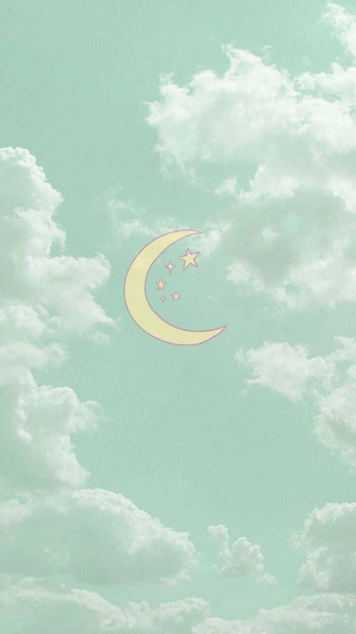 Have A Bright Day With The Pink And Green Aesthetic Background
