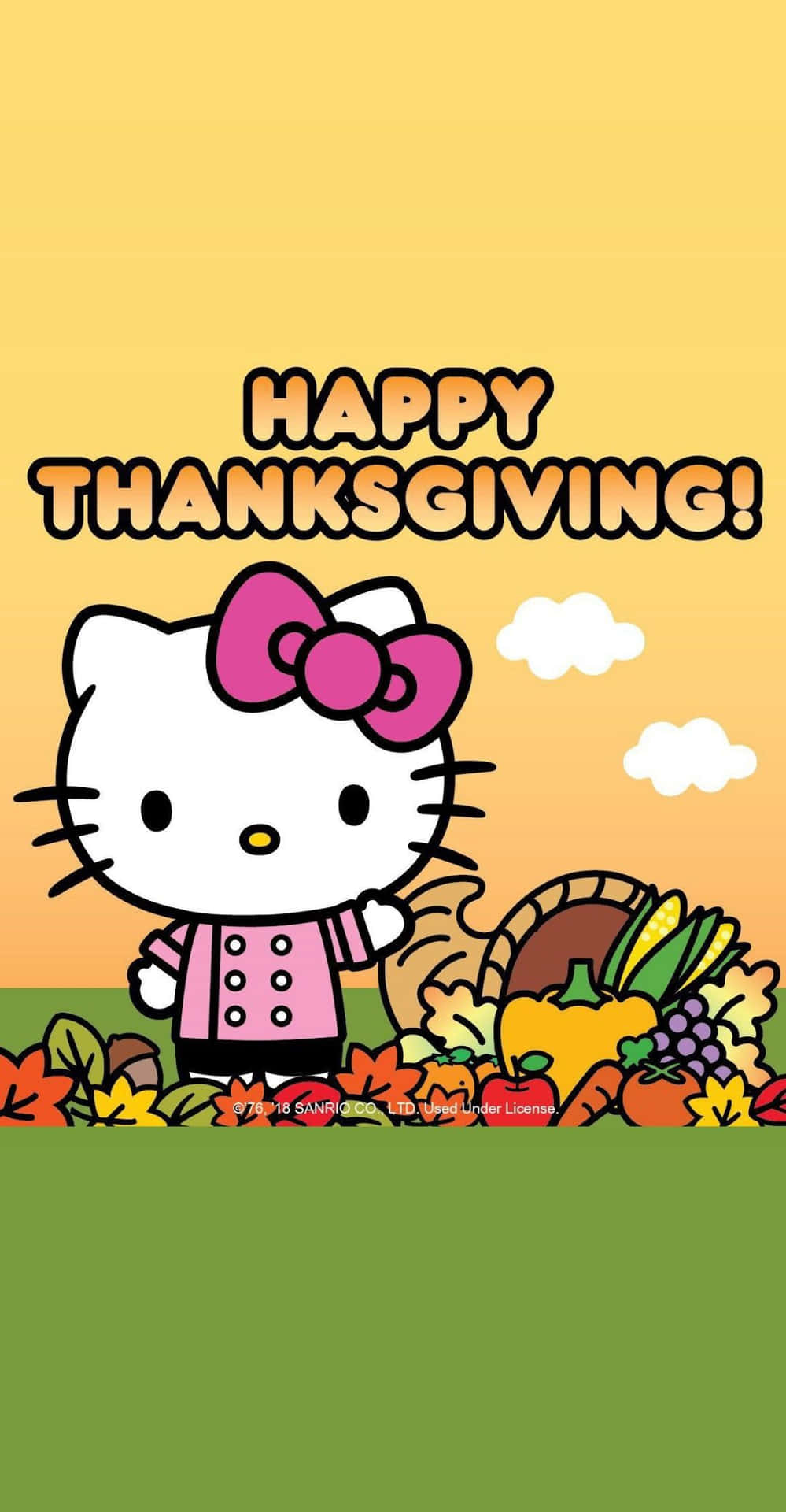 Have A Happy Thanksgiving With Hello Kitty! Background