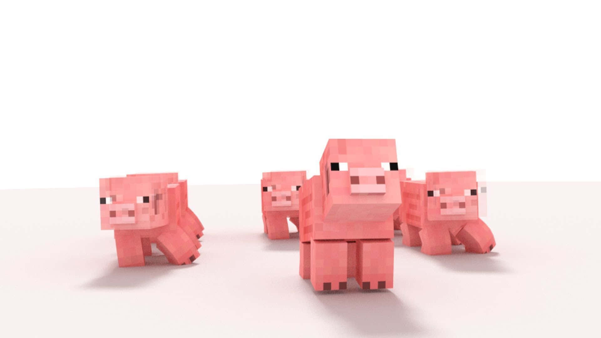 Have Fun With A Minecraft Pig Background
