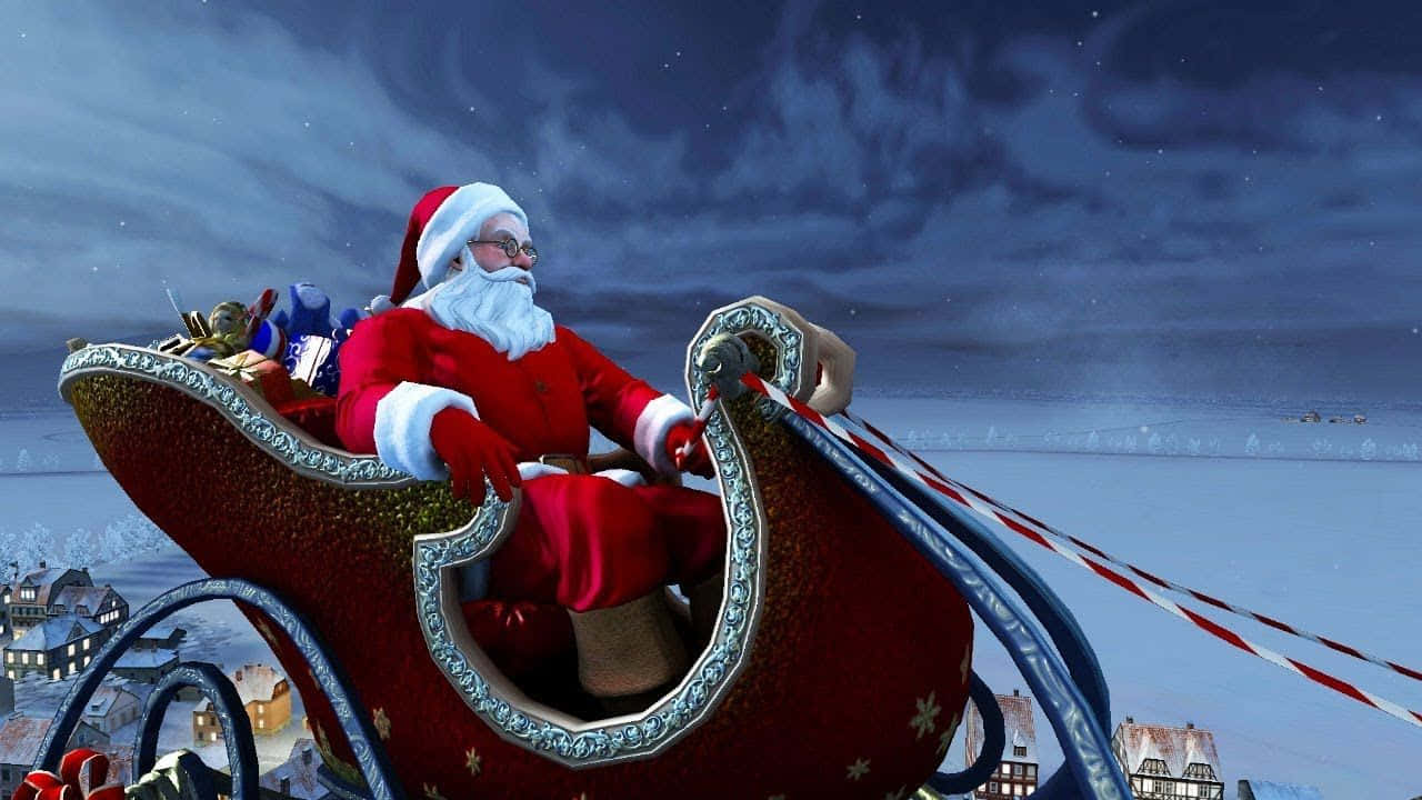 Have Yourself A Merry Little Christmas With Santa Claus Hd Background