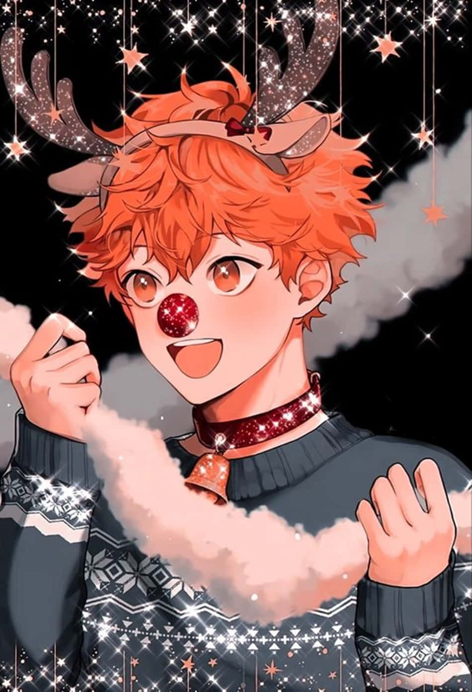Have Yourself A Merry Little Christmas With These Festive Anime Boys Background