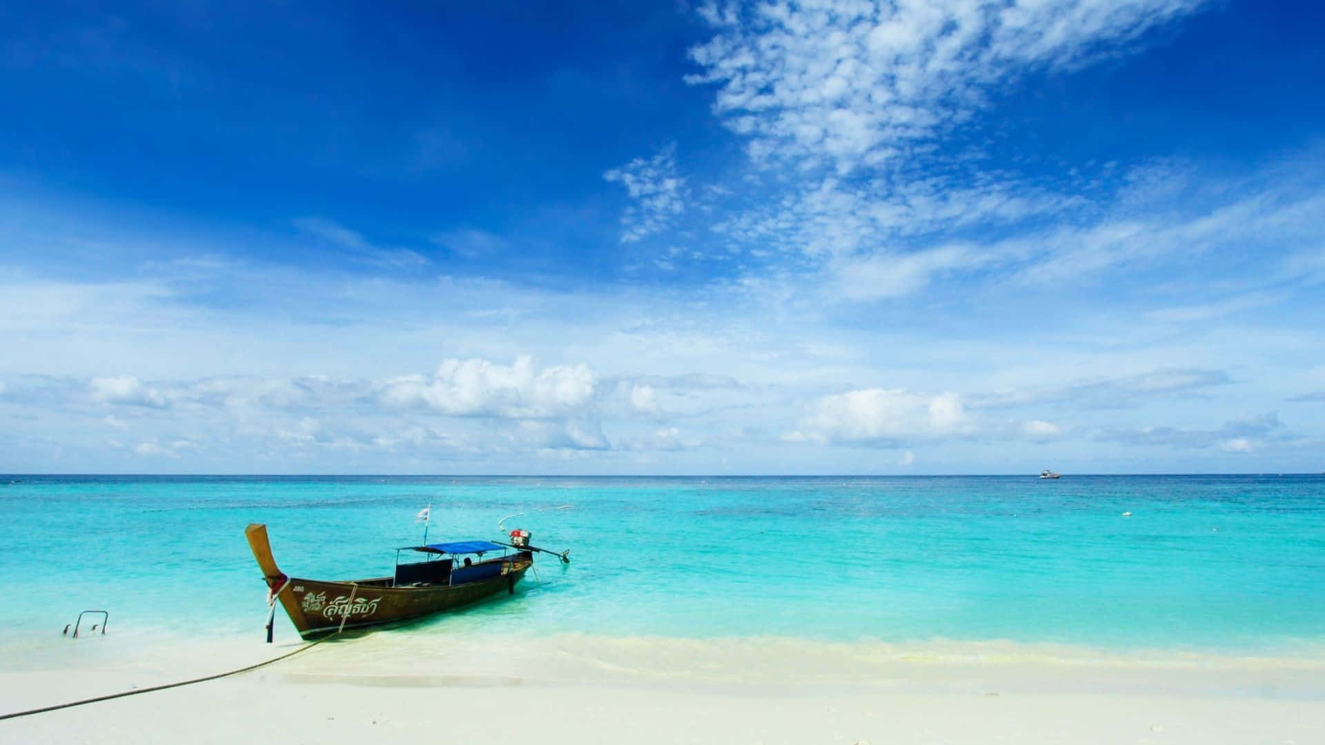 Hawaii Beach Boat By Shore