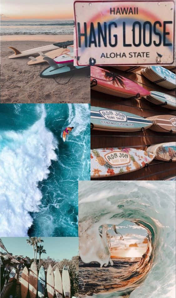 Hawaii Beach Collage Iphone Background