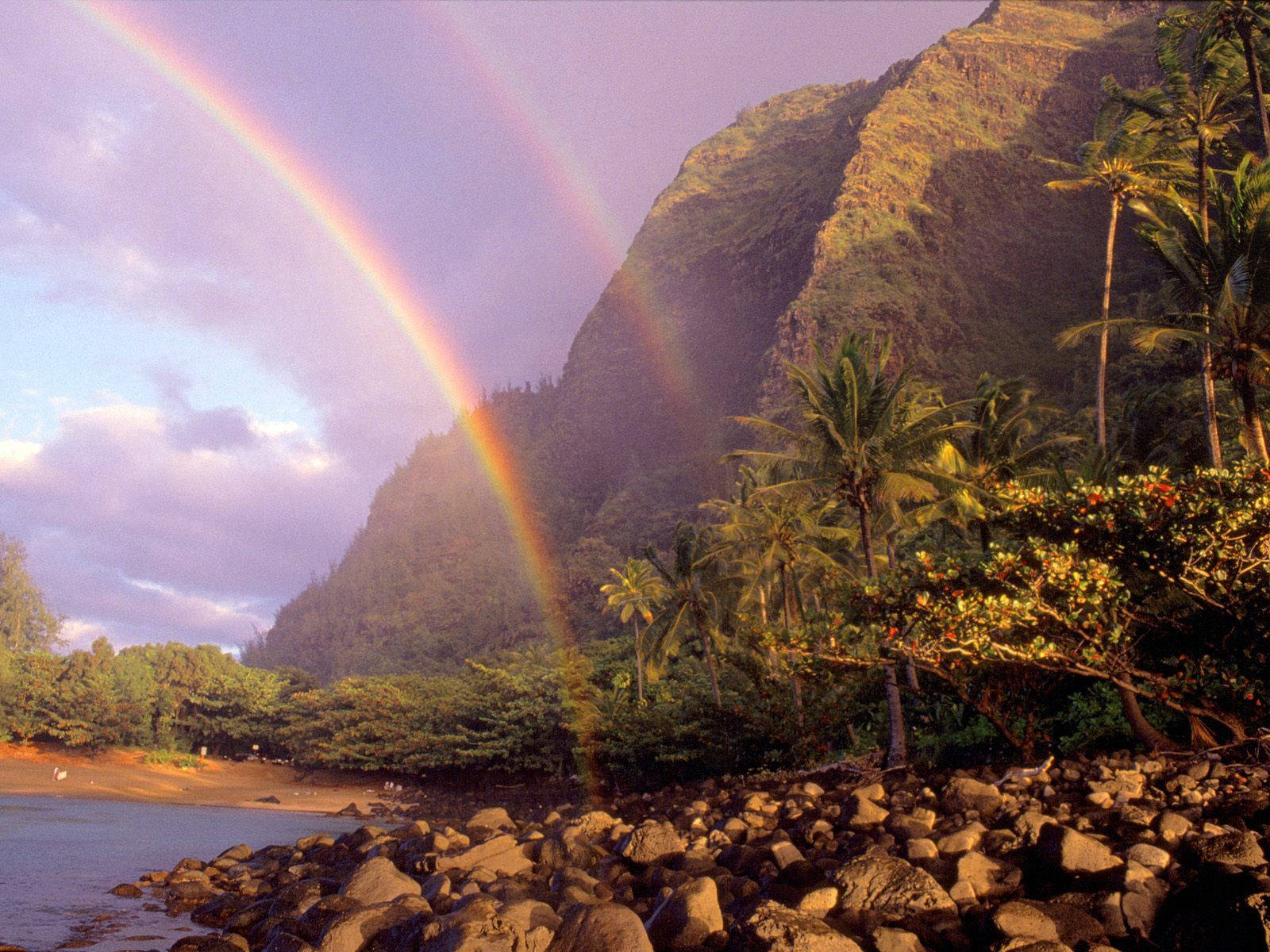 Hawaii Rainbow Mountain Background