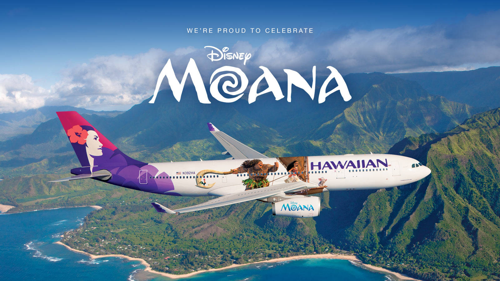 Hawaiian Airlines Meets Disney Moana Background