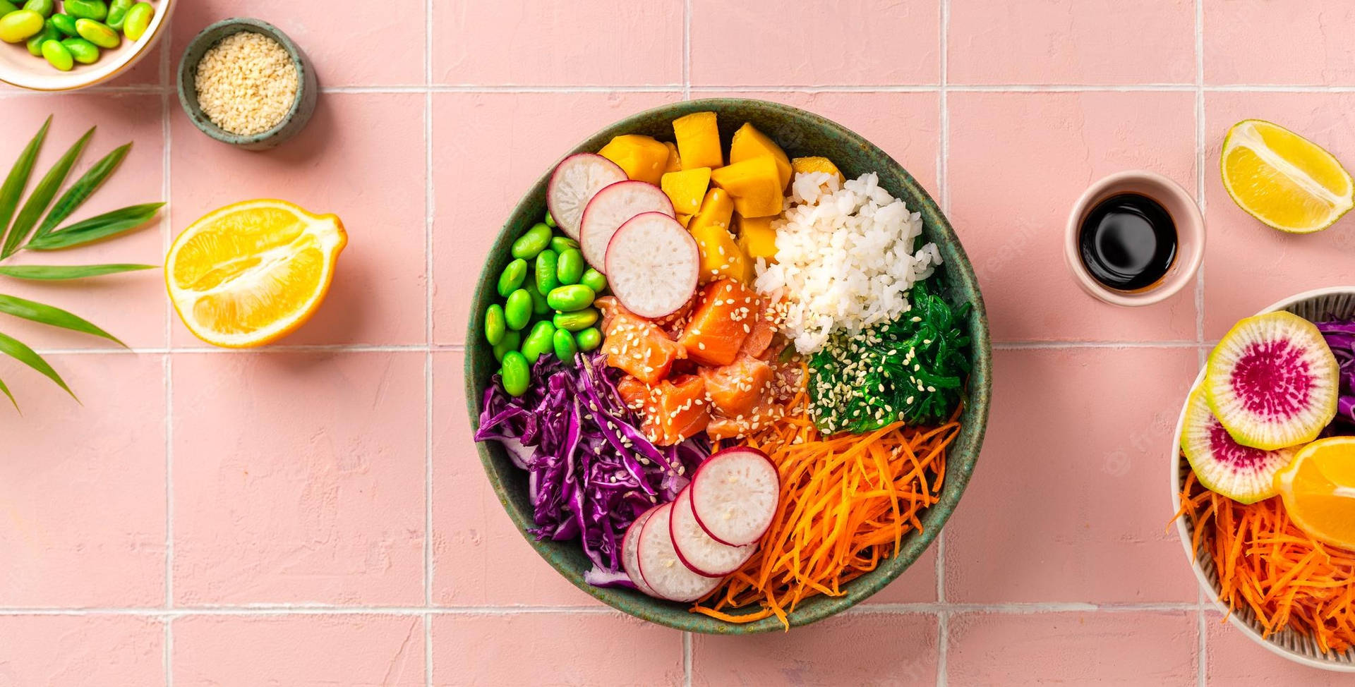 Hawaiian Salmon Poke In Bowl