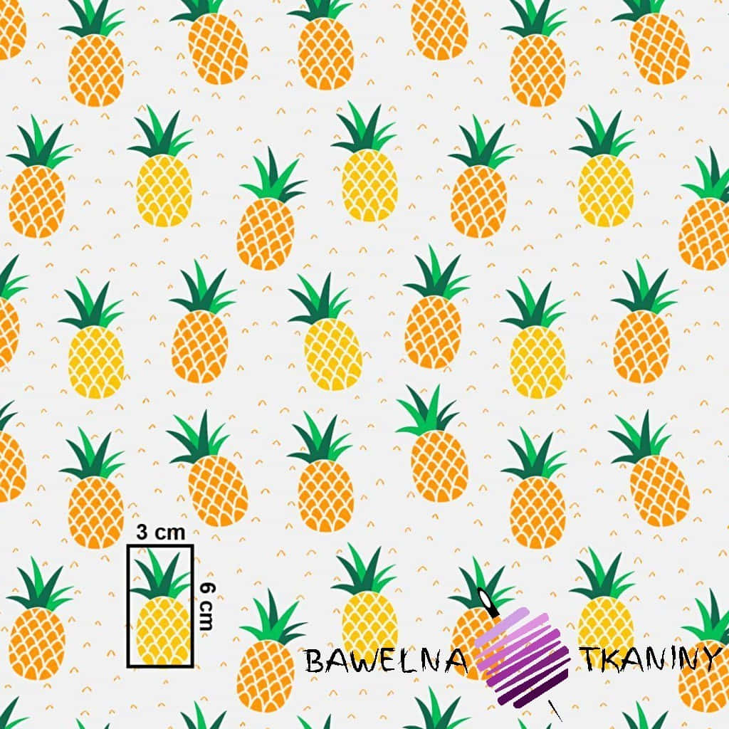 Hawaiian Tropical Cute Pineapple Background