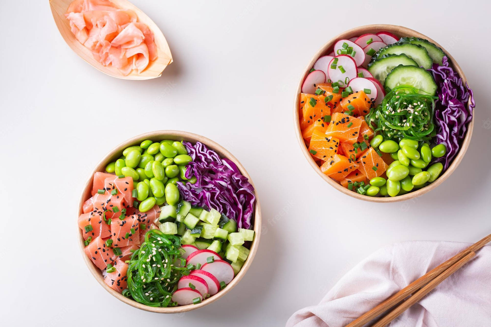 Hawaiian Vegan Poke Bowls