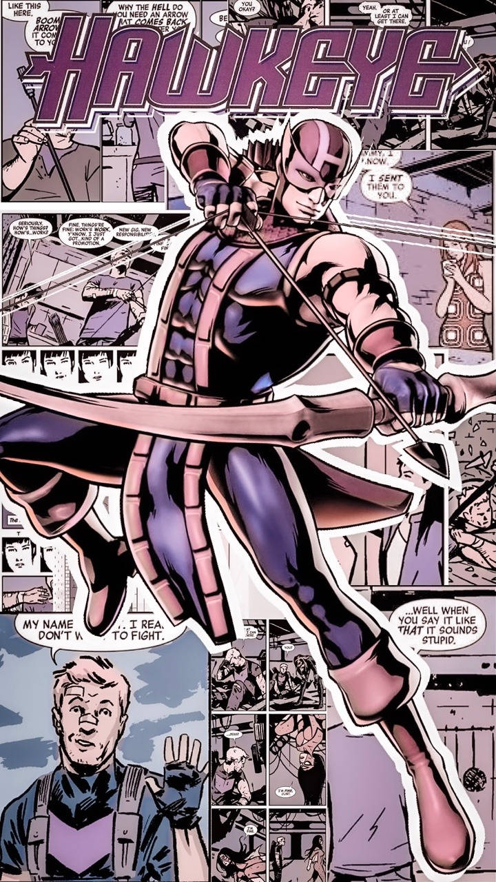 Hawkeye Comic Art Background