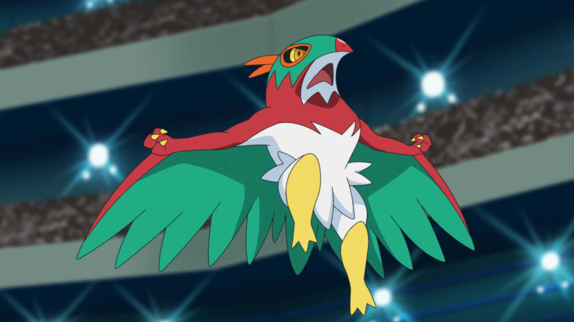Hawlucha Jumping Background